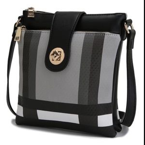 Black & Grey Signature Bella Crossbody Bag